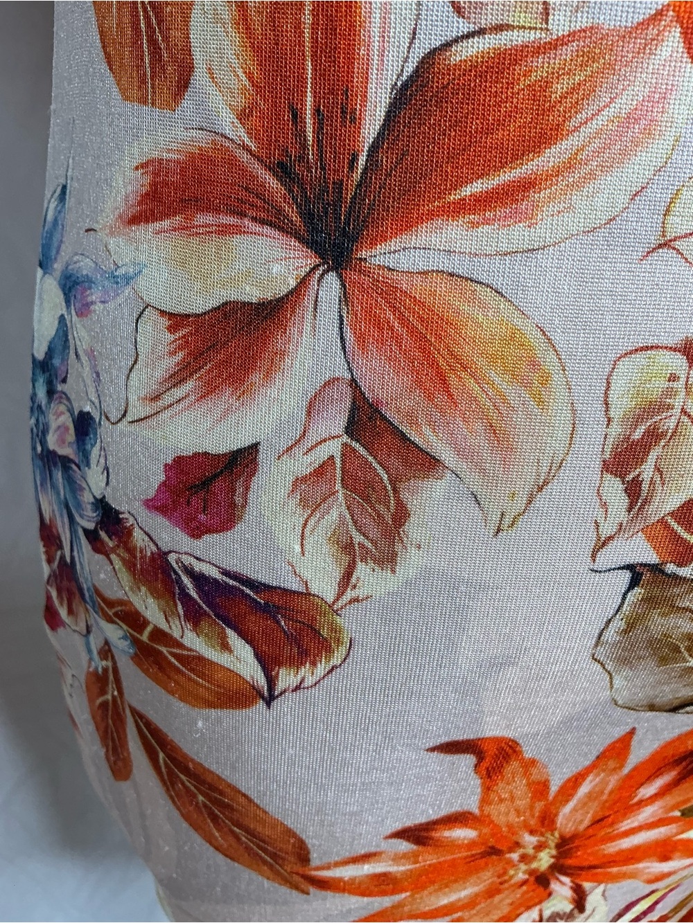 2334 - Guess Orange Floral Twist-Neck Mini Dress - Picture 7 of 13